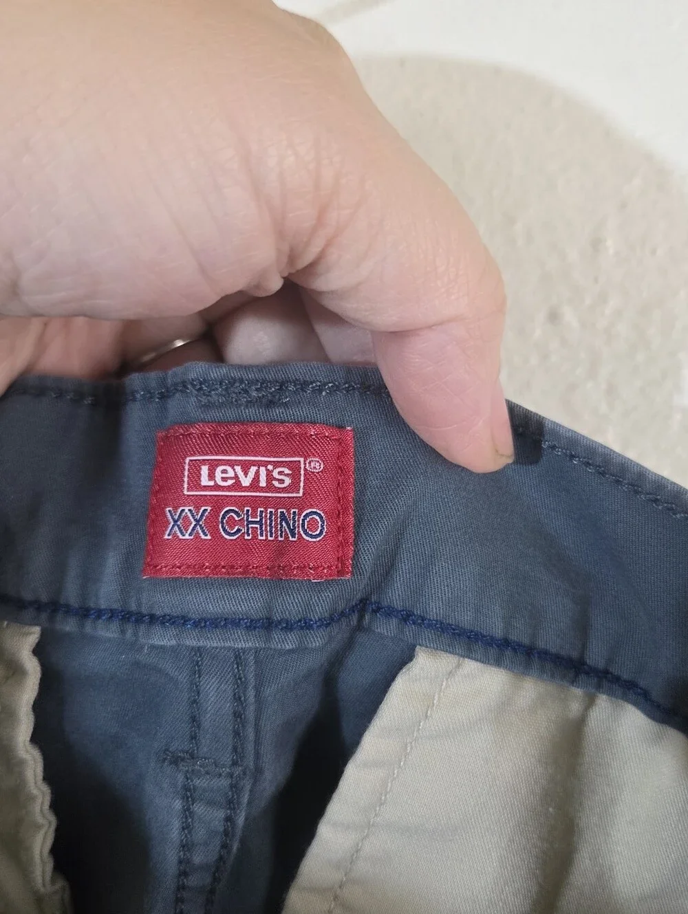 Levi's XX Chino Men's Shorts 32 Blue Stretch Cotton Chino Preppy Flat Front 9